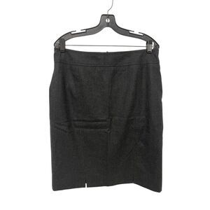 Akris Punto Womens Pencil Straight Skirt Sz 12 Charcoal Gray Wool Lined knee